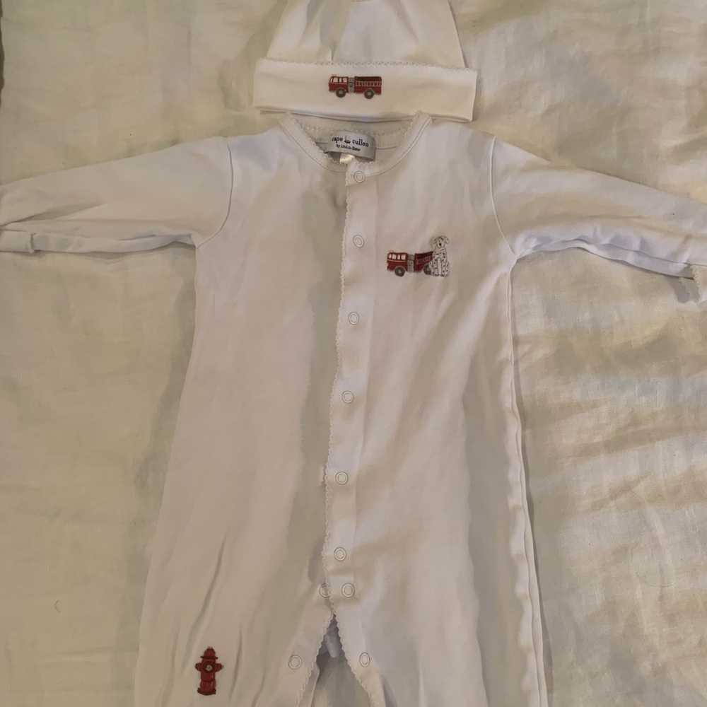 Cape Cullen by Lou Lou Baker; fire truck onesie